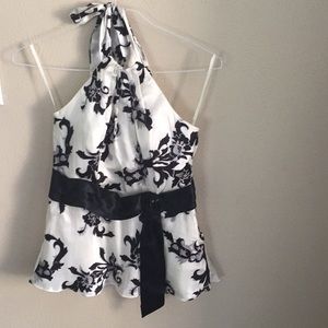 White House Black Market halter neck blouse